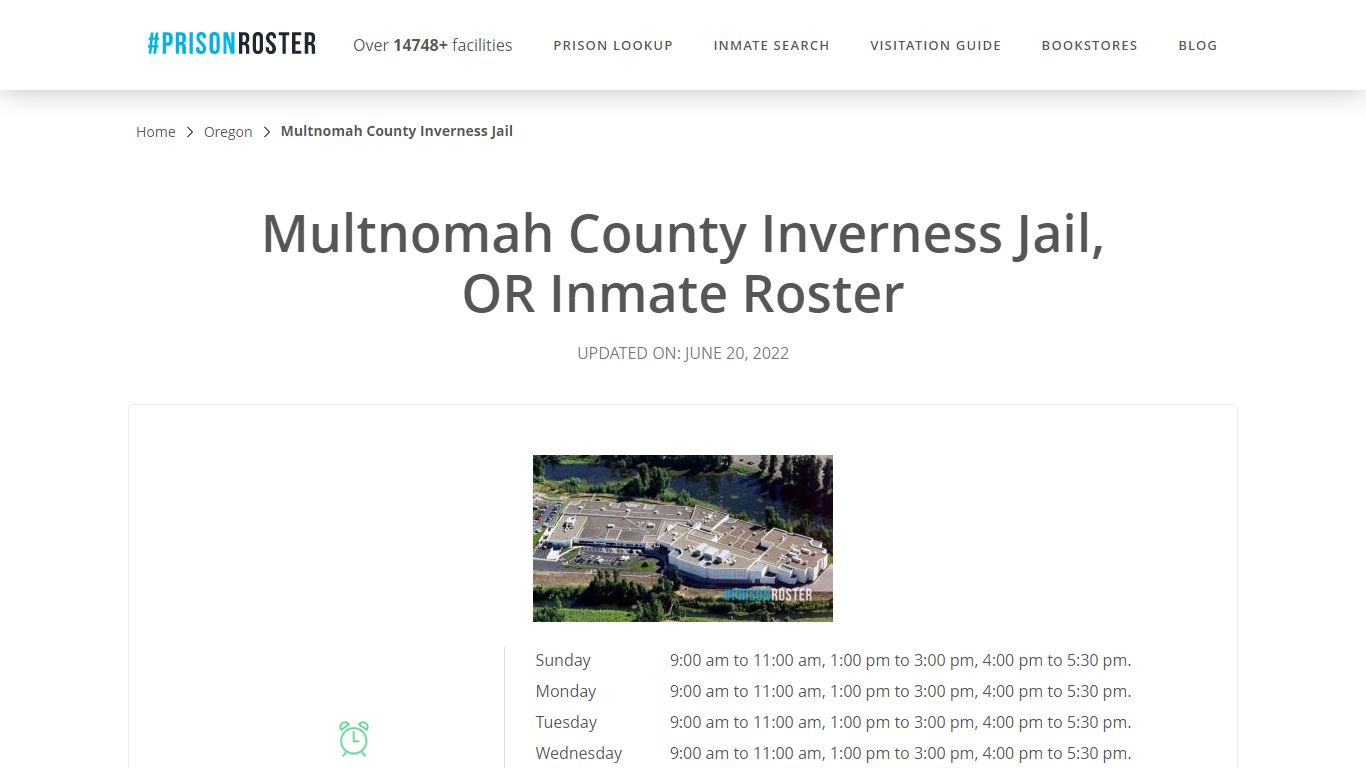 Multnomah County Inverness Jail, OR Inmate Roster - Prisonroster